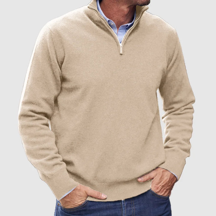 Ercan - Italian Cashmere Sweater with Zipper