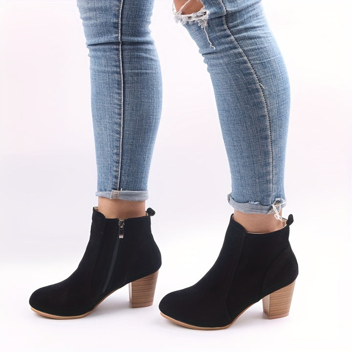 Jodie - Round Toe Thick Heel Platform Boots