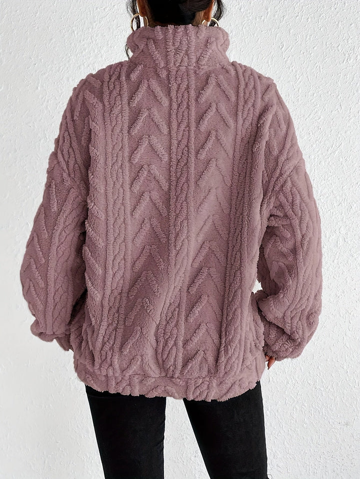 Millie - Knit Sweater with Half Zipper