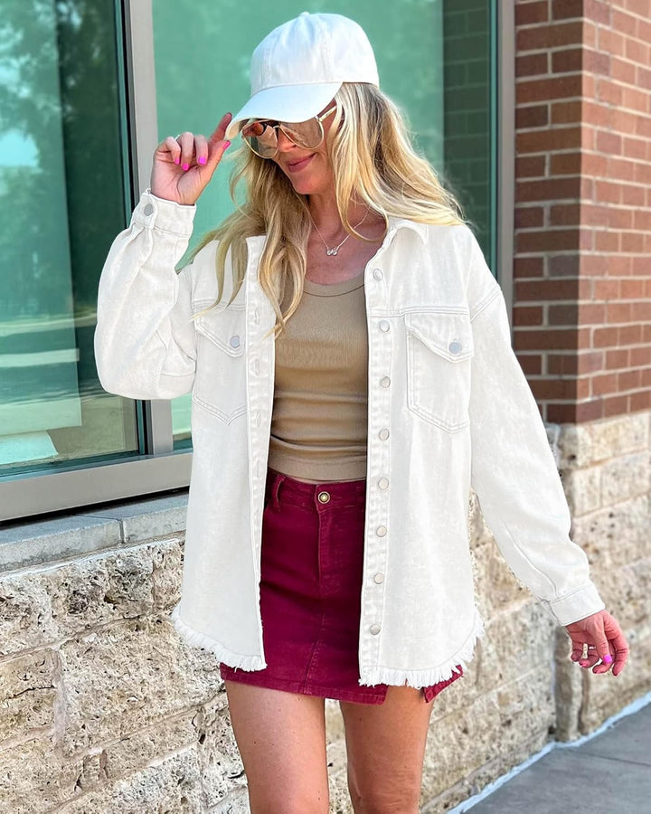 Marianne – Ripped Jean Jacket