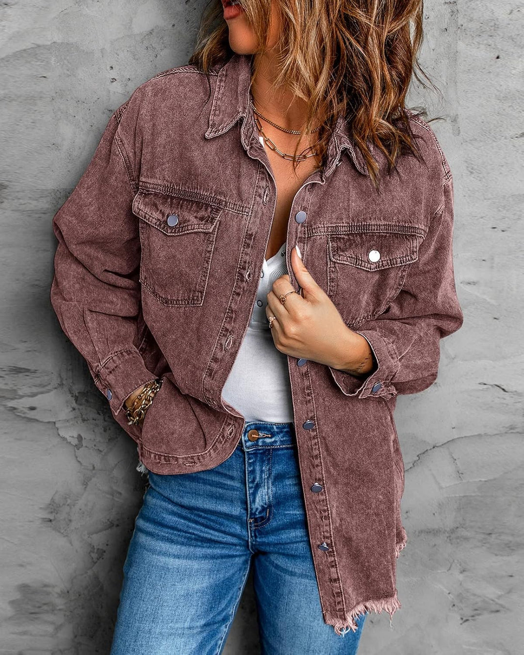 Marianne – Ripped Jean Jacket