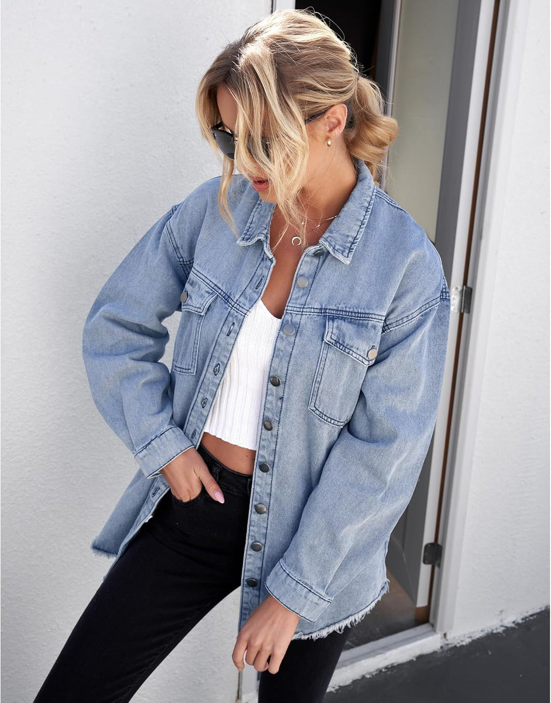 Marianne – Ripped Jean Jacket