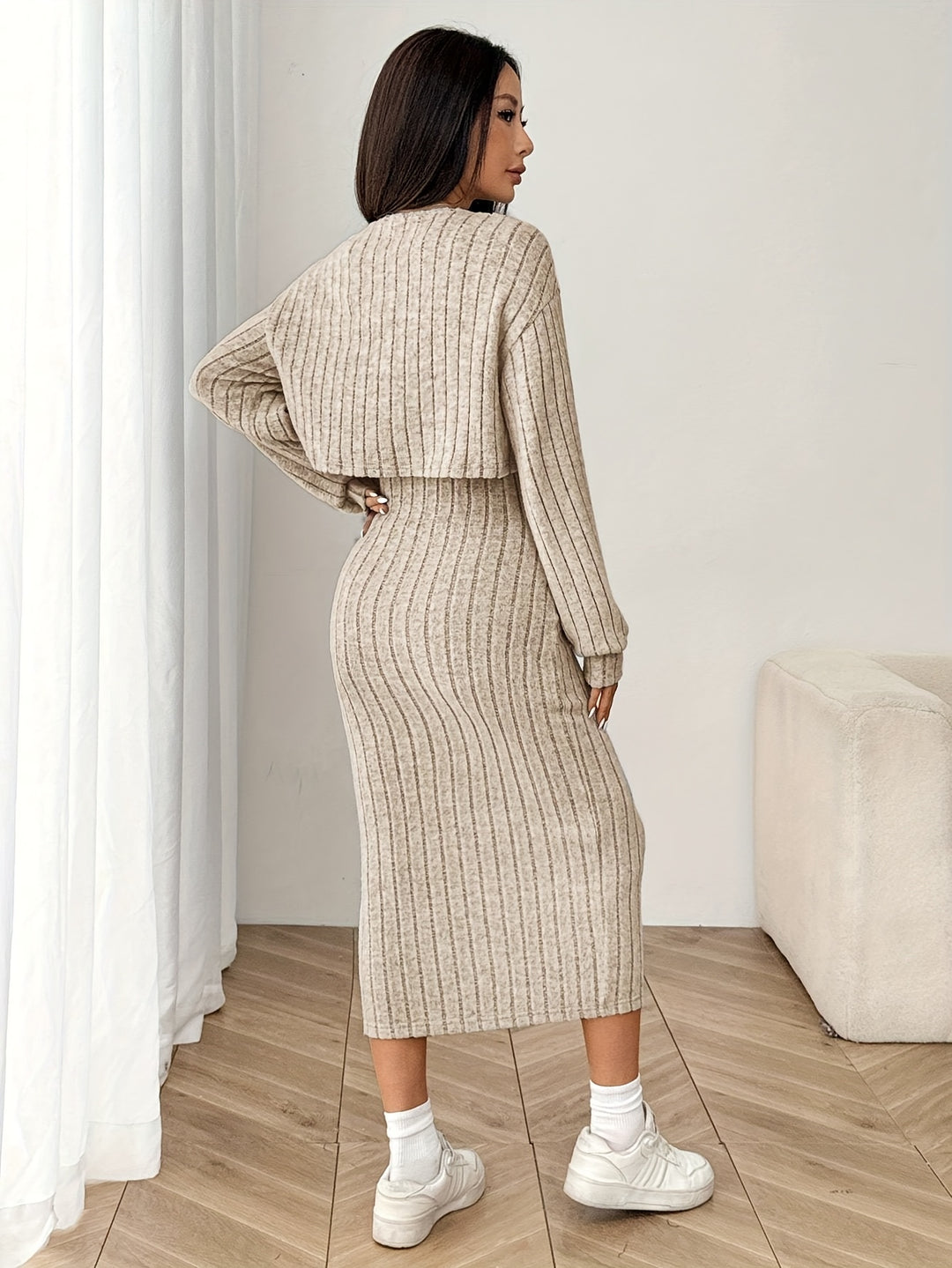 Alexa | Elegante Long Sleeve Top and Jacket Set