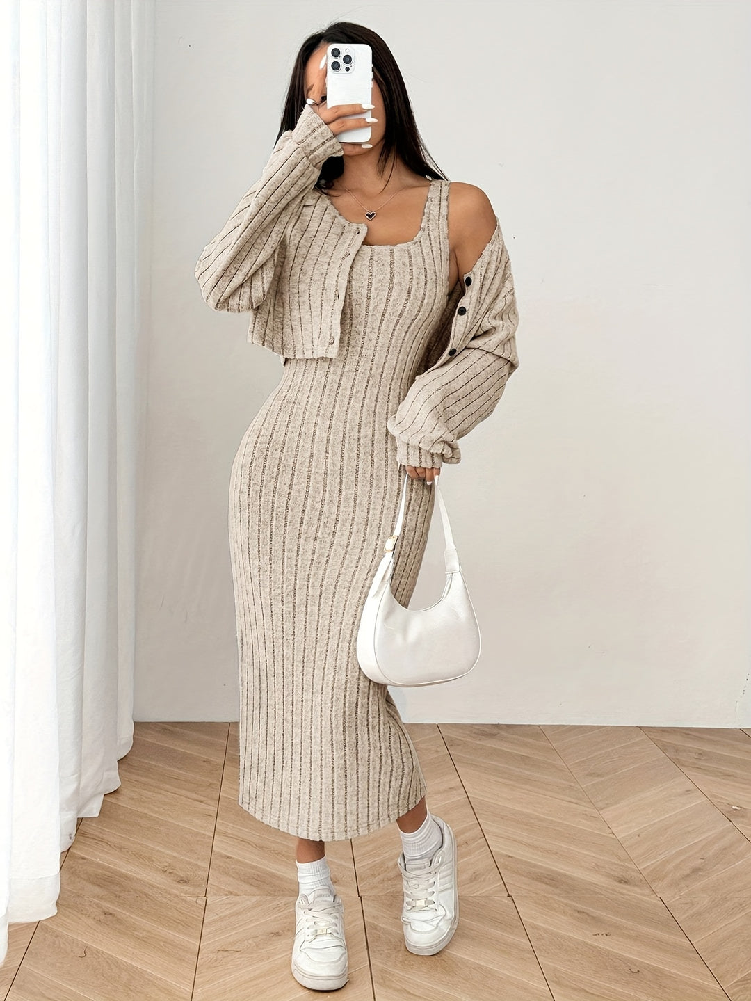 Alexa | Elegante Long Sleeve Top and Jacket Set