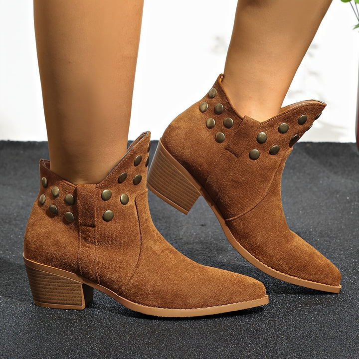 Ana - Chunky Heel Cowboy Boots