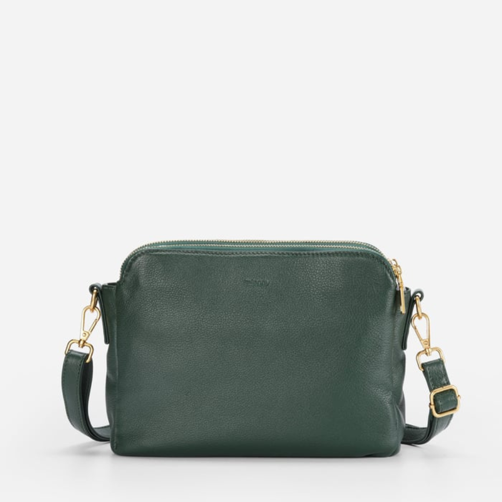 Three-Layer Leather Shoulder Bag