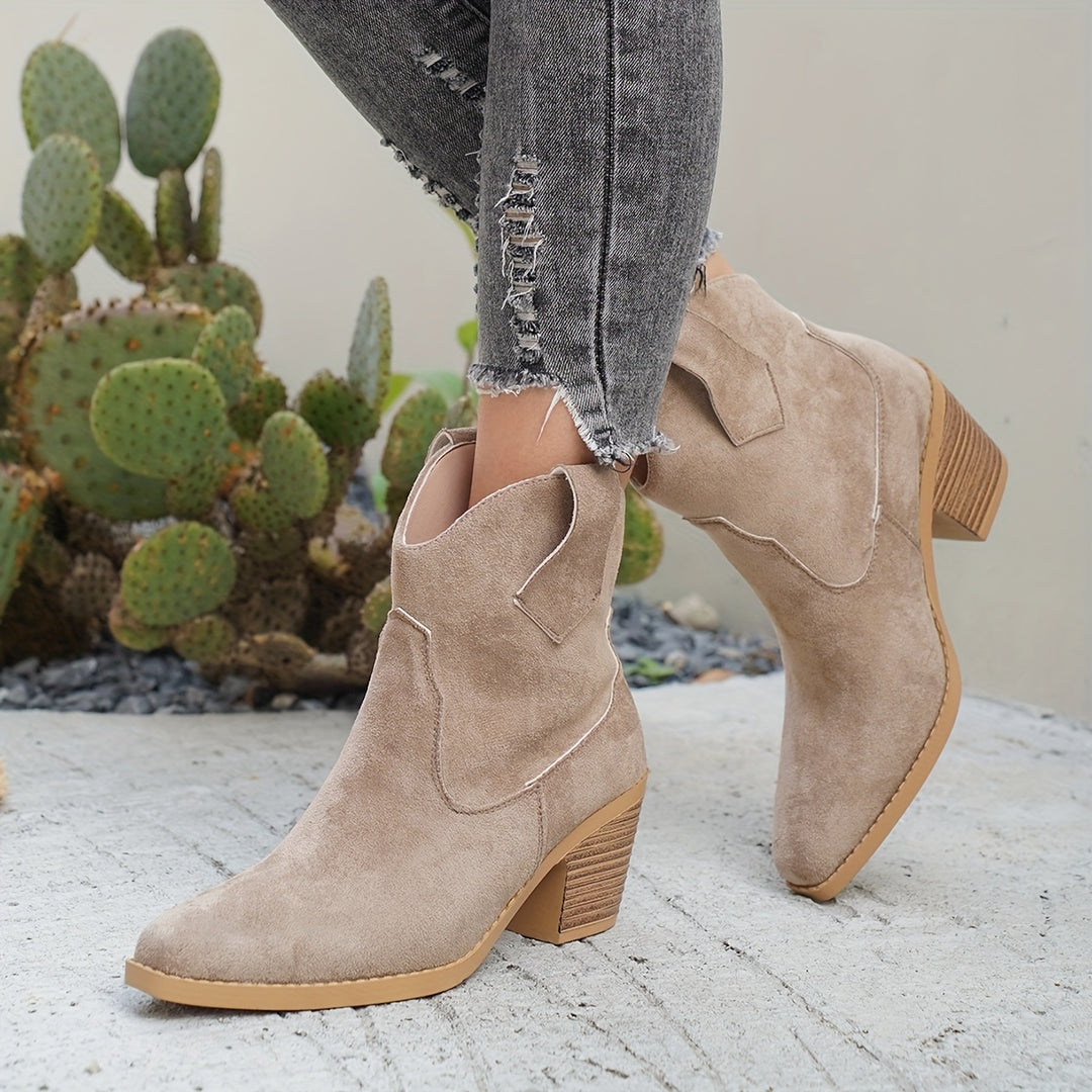 Larissa - Heel Pull-On Ankle Boots