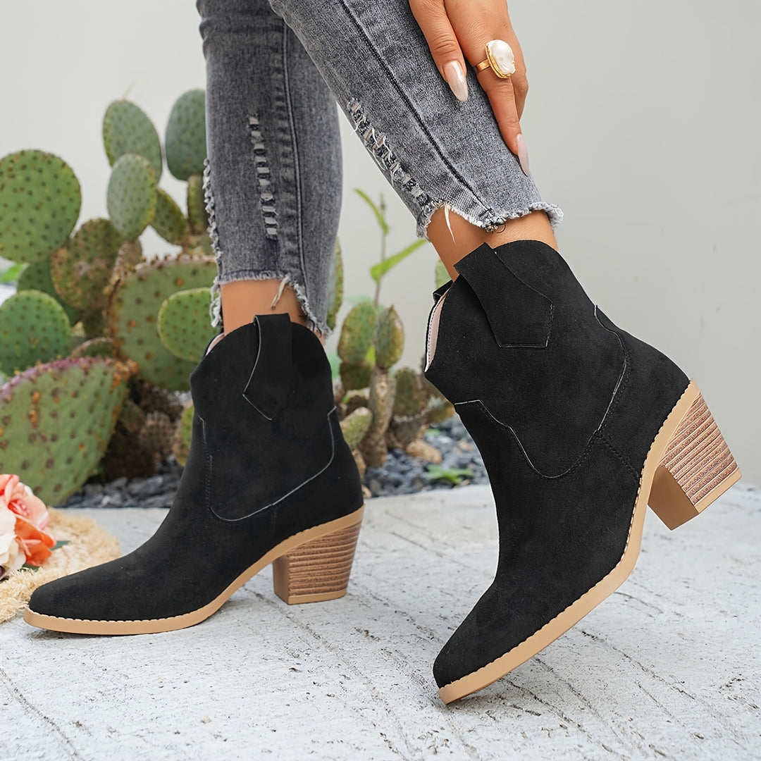 Larissa - Heel Pull-On Ankle Boots
