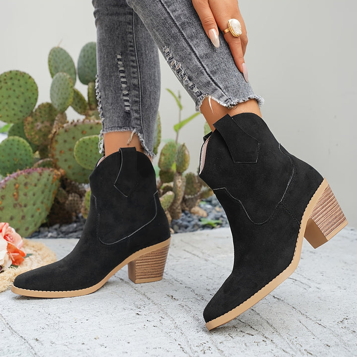 Larissa - Heel Pull-On Ankle Boots
