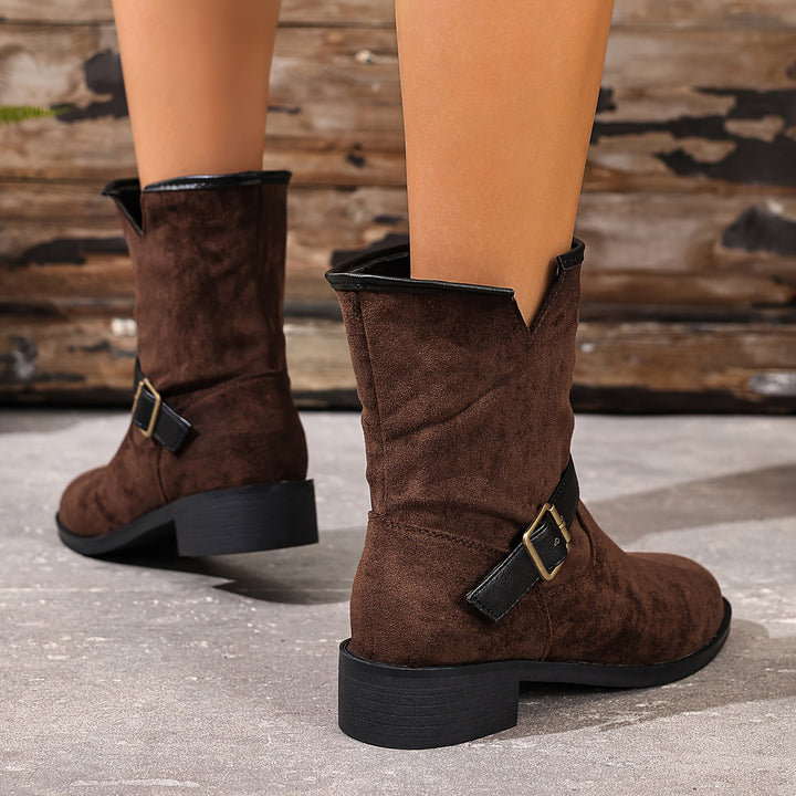 Fabienne - Adjustable Buckle Strap Ankle Boots