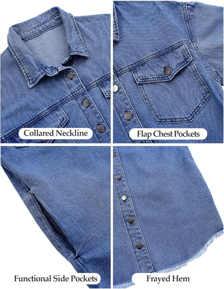 Marianne – Ripped Jean Jacket