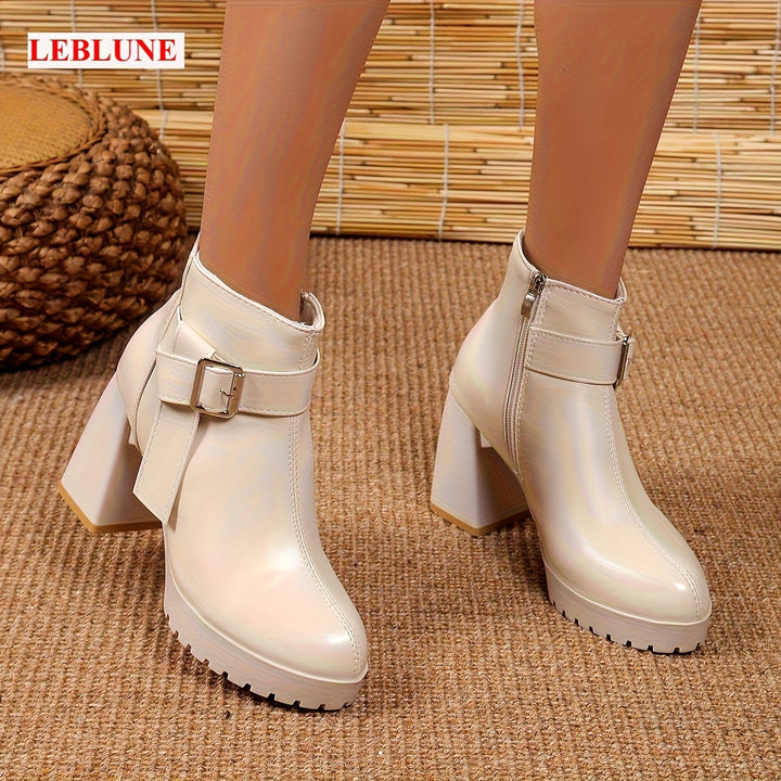 Victoria - High Heel Metal Buckle Boots
