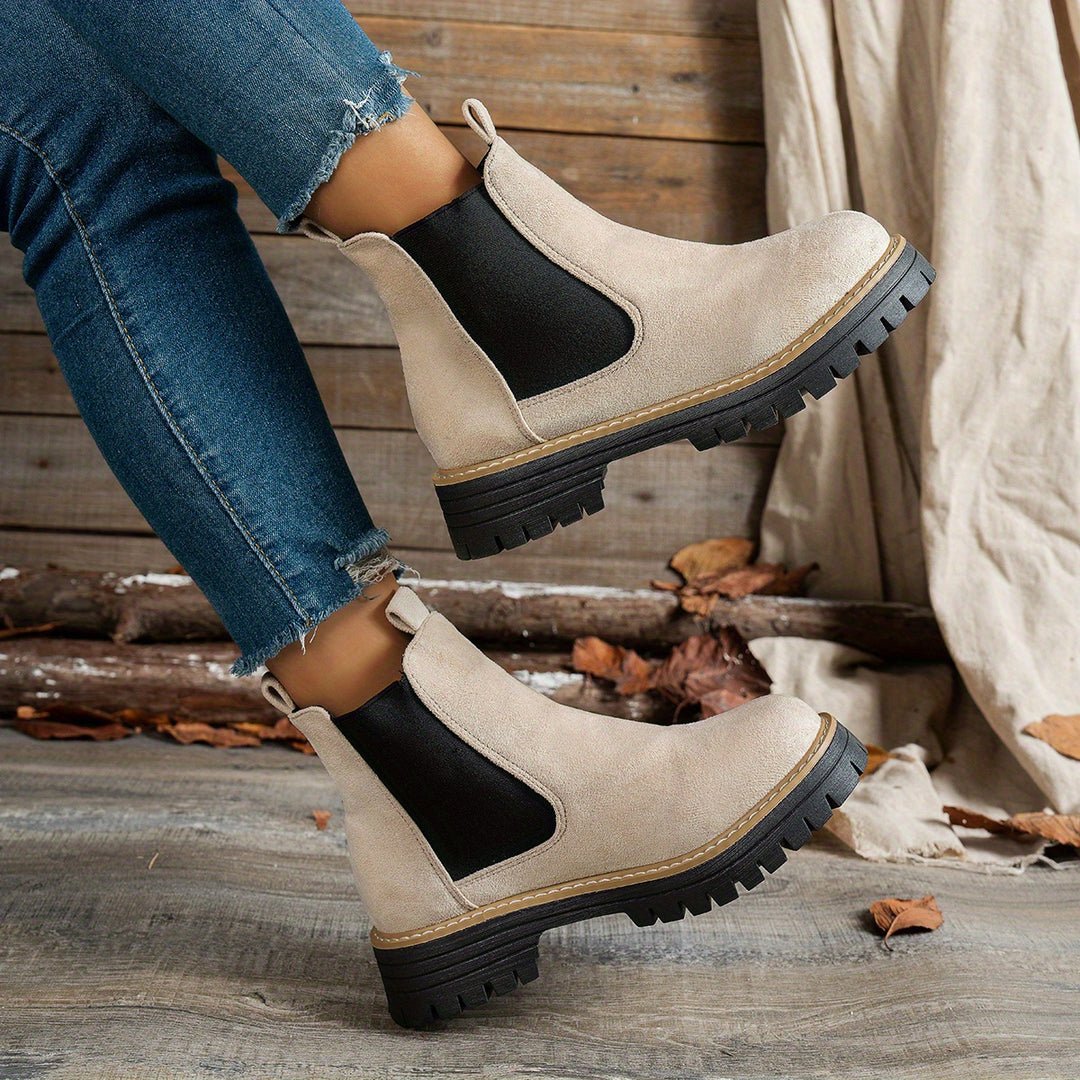 Anya - Anti-Slip Flat Platform Ankle Boots