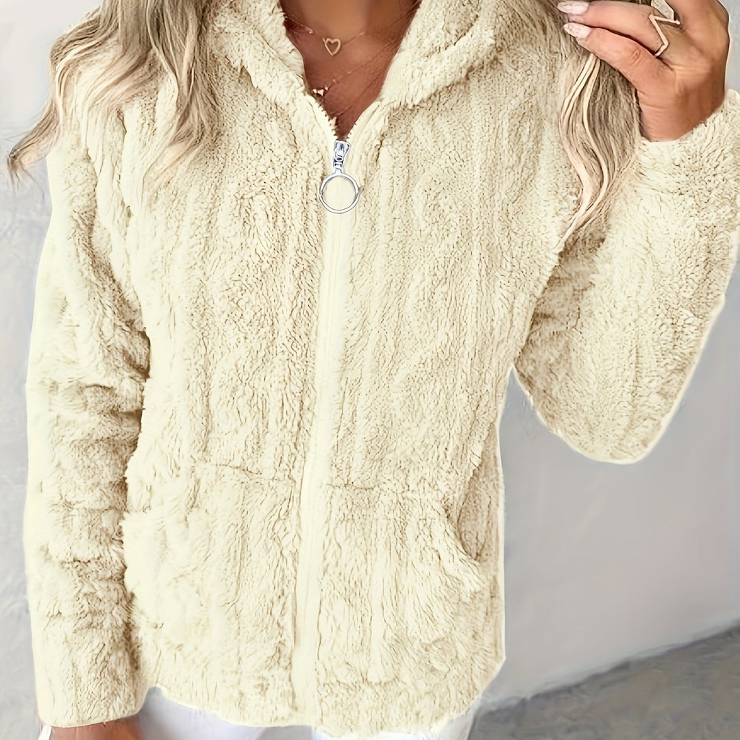 Tia | Fleece-Lined Hooded Zip-Up Sweatshirt