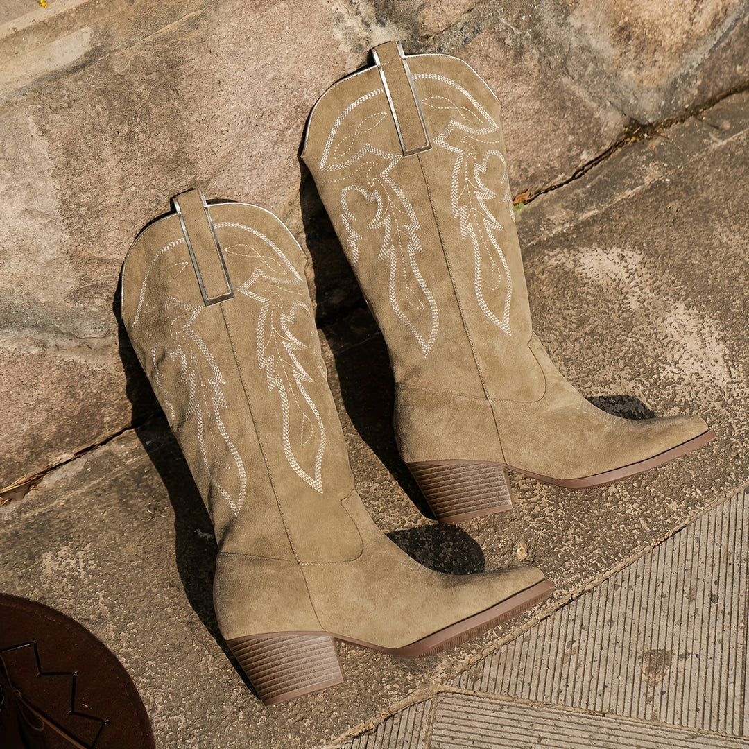 Janny - Decorative Stitching Western Boots