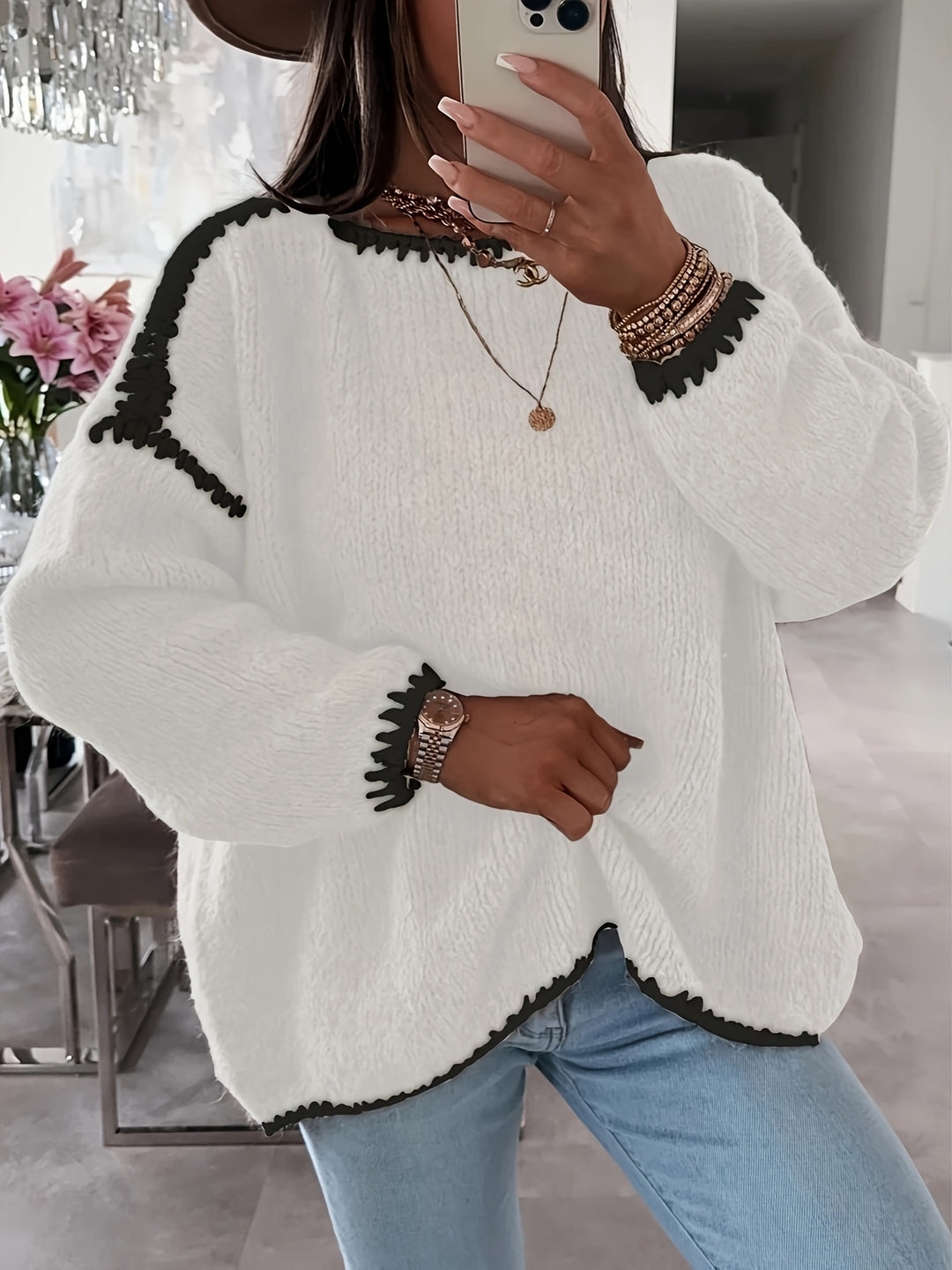 Sandra | Off-the-Shoulder Knit Sweater