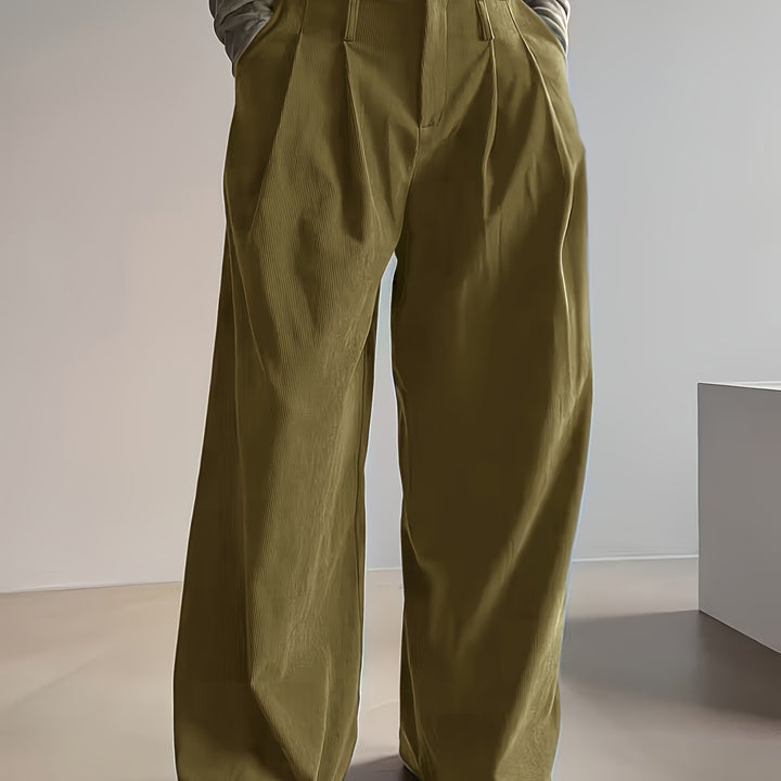 Sementha | Corduroy Pants with Button close