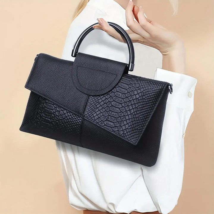 Crocodile-Embossed Luxury Bag