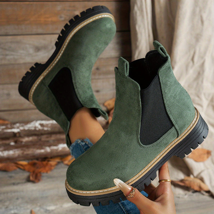 Anya - Anti-Slip Flat Platform Ankle Boots