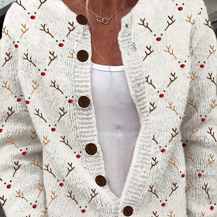 Andrea | Vintage Deer Print Cardigan