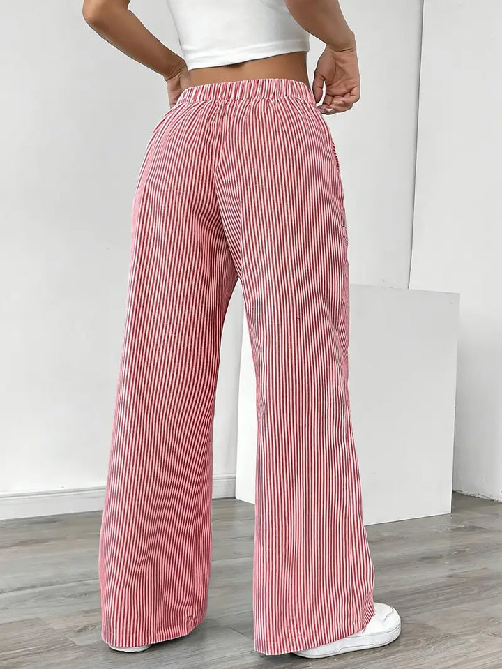 Alina | Elegant Striped Pant With Pockets
