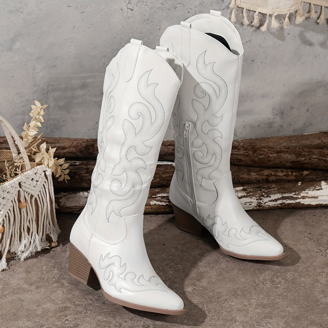 Sharina - Slip-on Retro Cowboy Boots