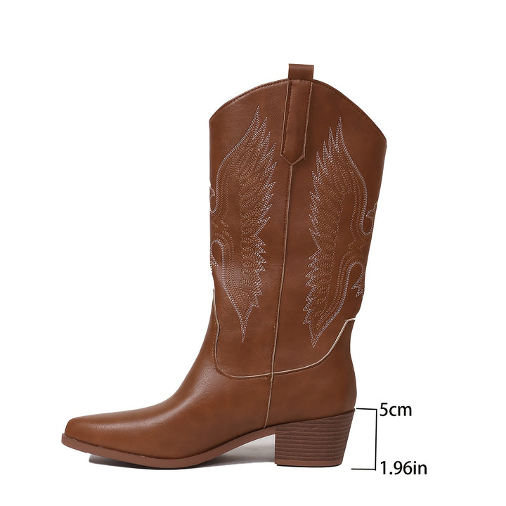 Lucy - Low Pointed Toe Wing Boots