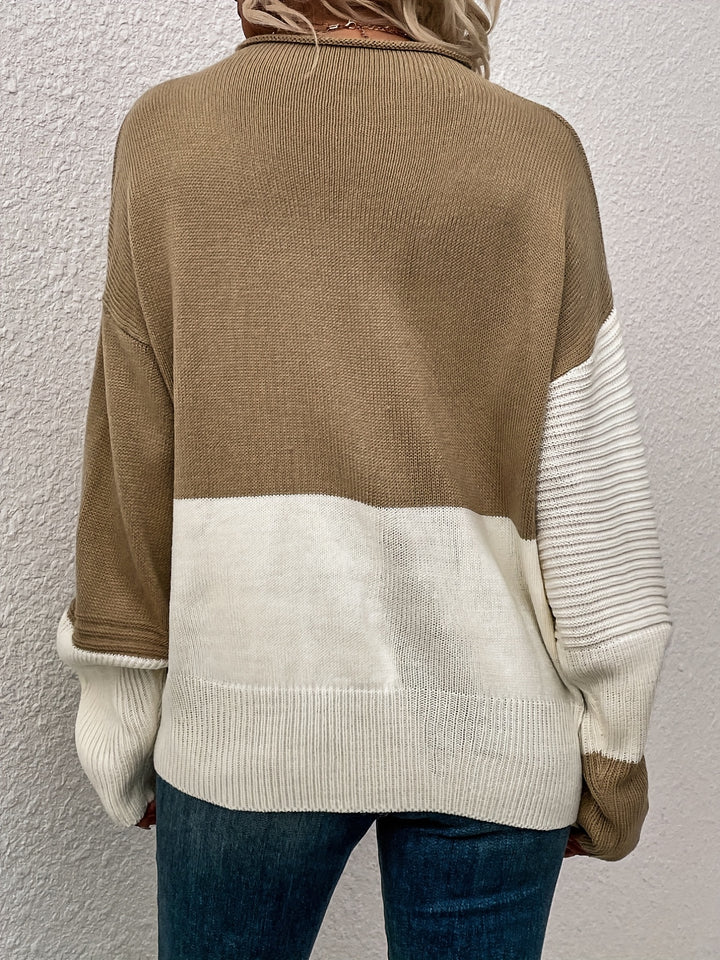 Sharice | Two Colord Drop Shoulder Sweater