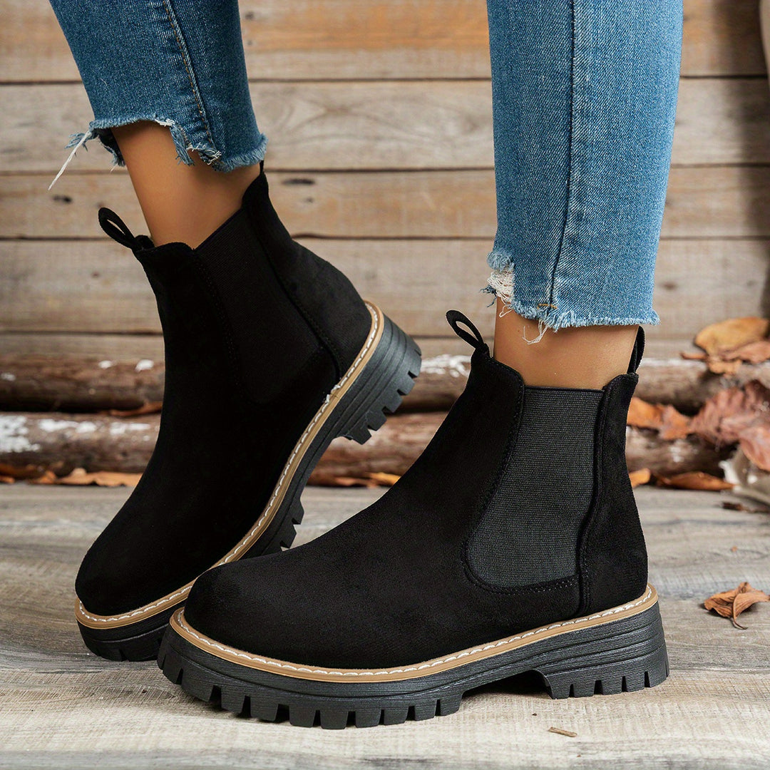 Anya - Anti-Slip Flat Platform Ankle Boots