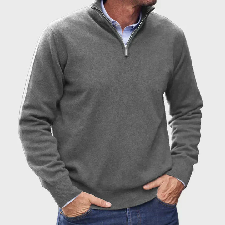 Ercan | Italian Cashmere Sweater with Zipper