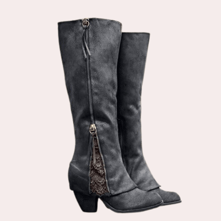 Clara - Lace Rider Boots