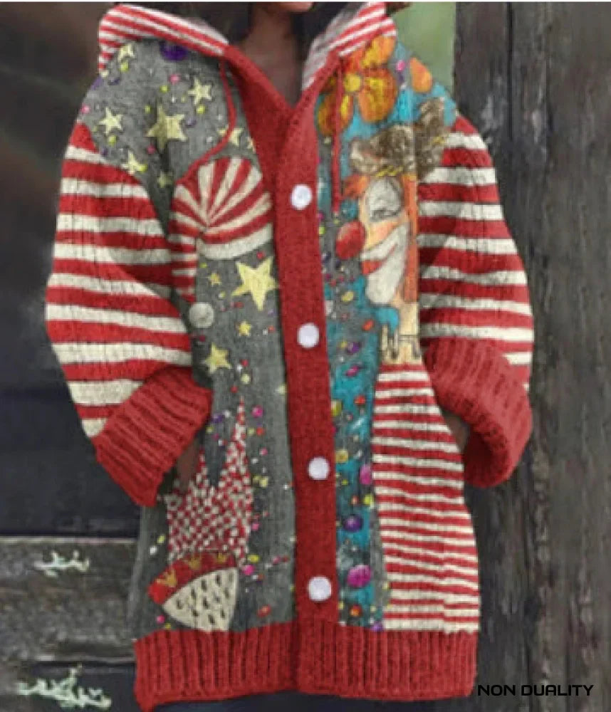 Caitlin - Colorful Knitted Cat Cardigan