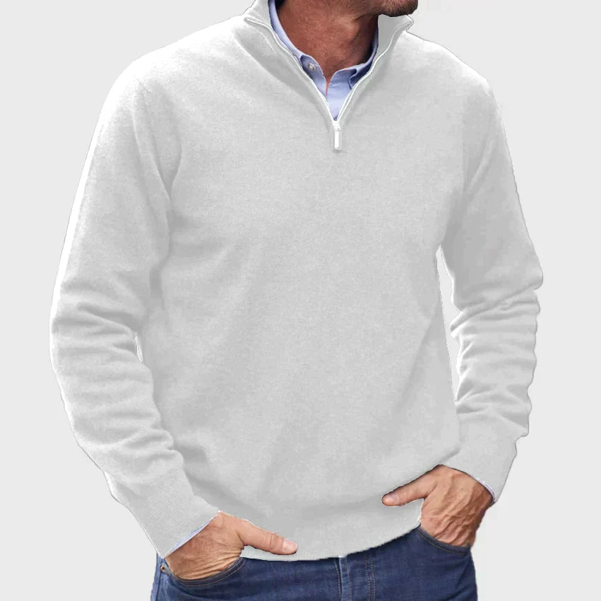 Ercan | Italian Cashmere Sweater with Zipper