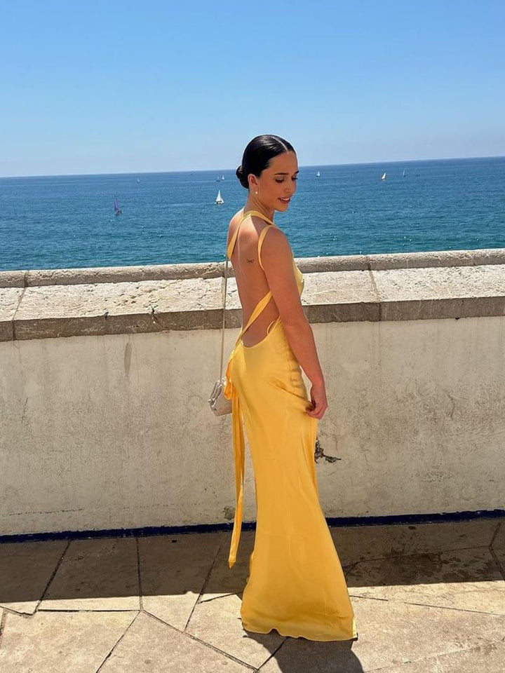 Vera | Sleek Backless Maxi Dress