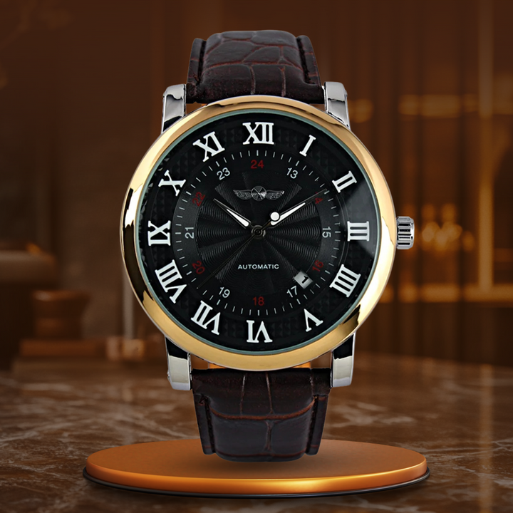 Fashion Luxury Leather Fully Automatic Mechanical Watch