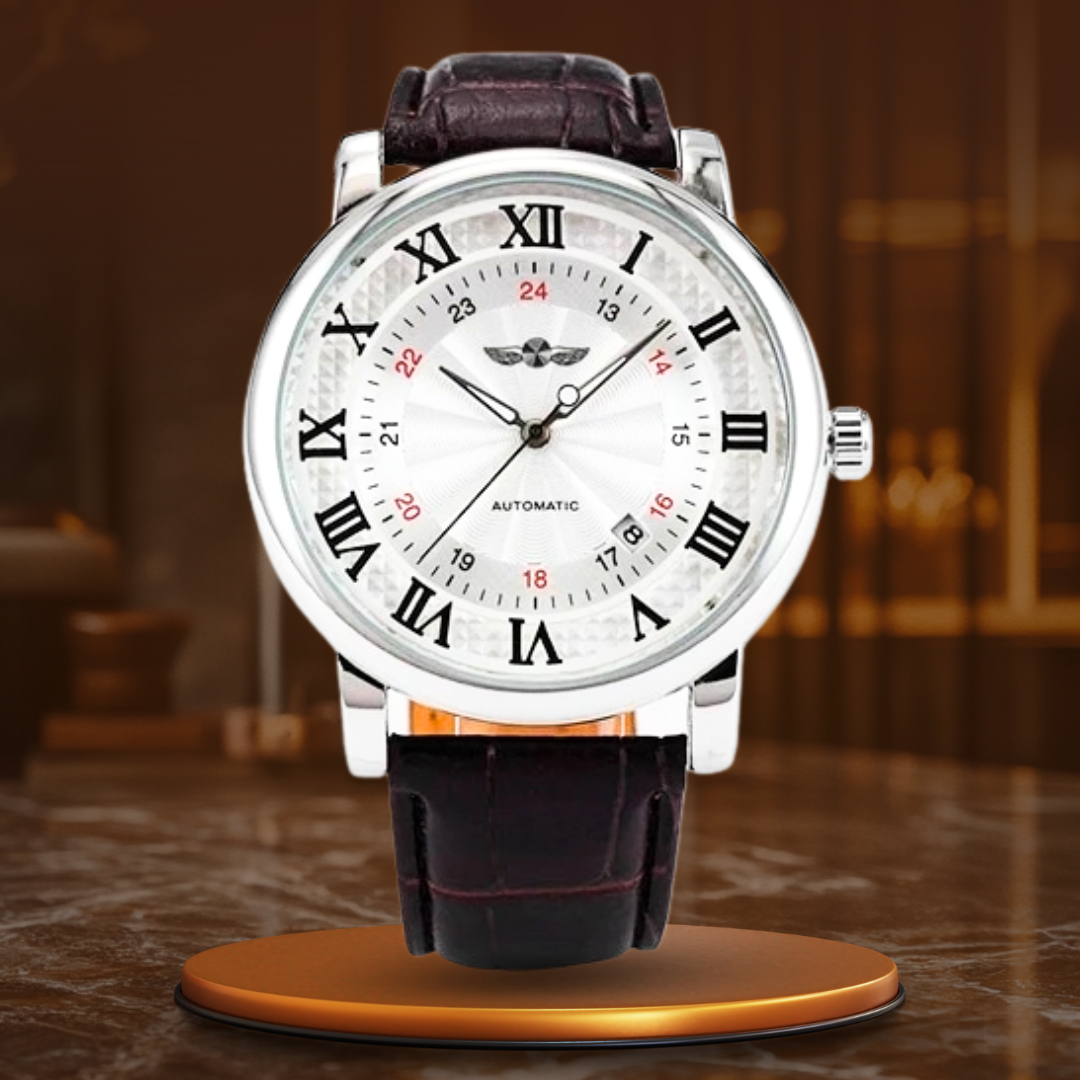 Fashion Luxury Leather Fully Automatic Mechanical Watch