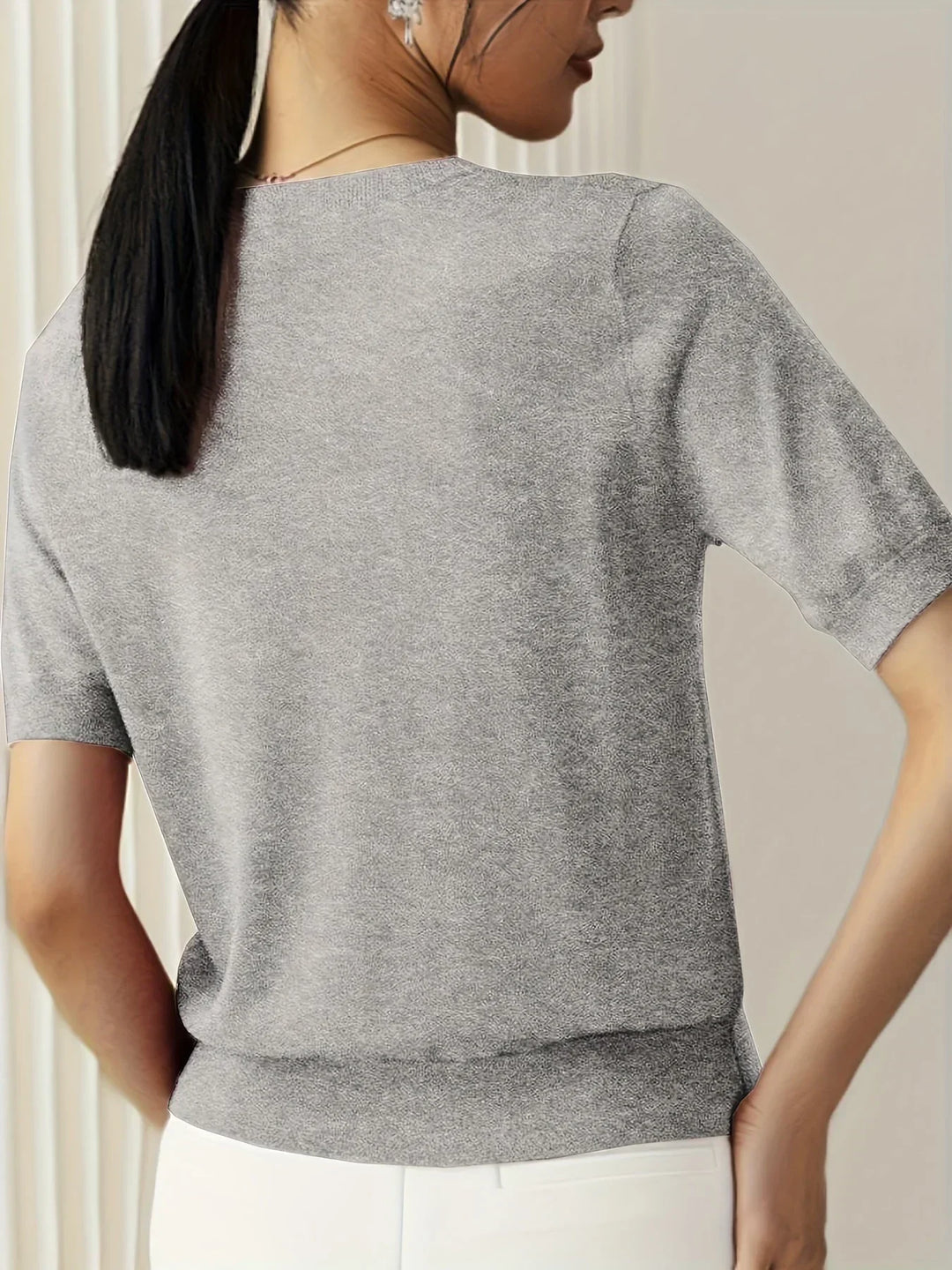 Mila – Short Sleeve Sweater Top