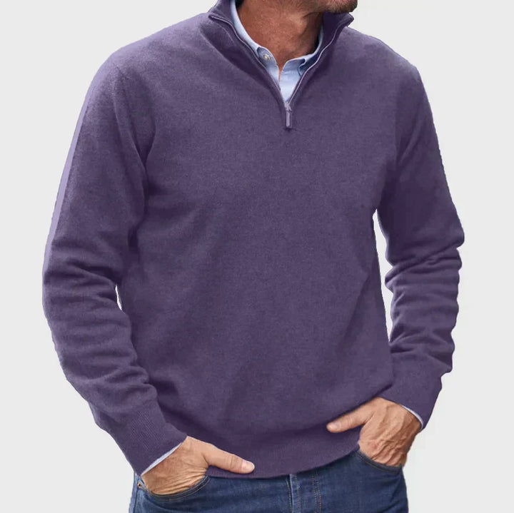 Ercan - Italian Cashmere Sweater with Zipper