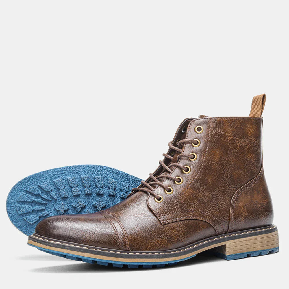 Edwin | Leather Lace-Up Boots