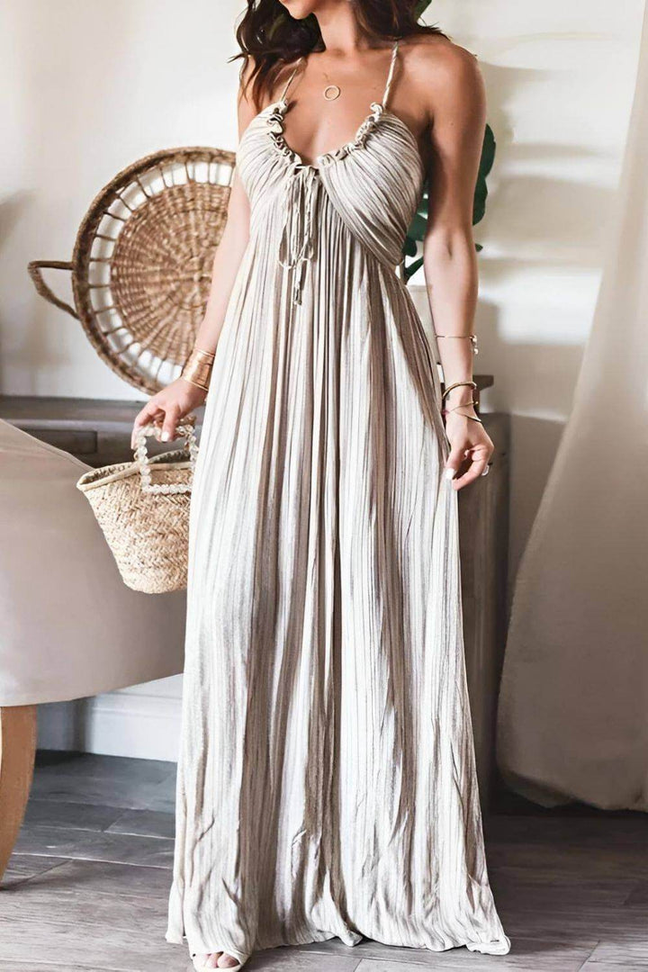 Elise | Chic Pleated Maxi Dress