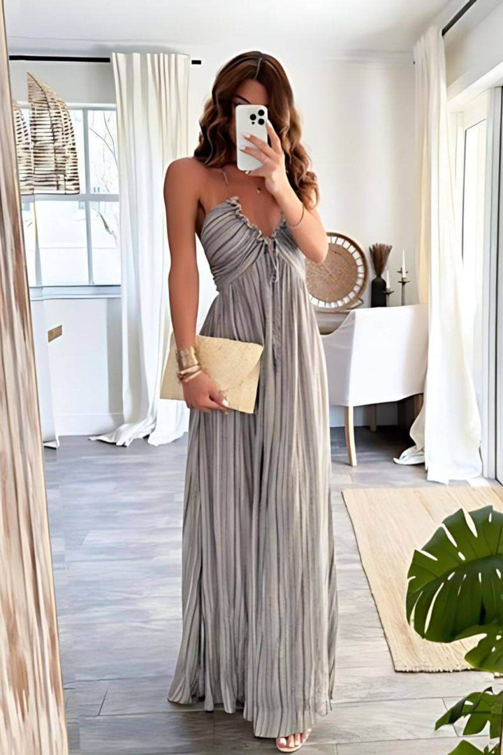 Elise | Chic Pleated Maxi Dress