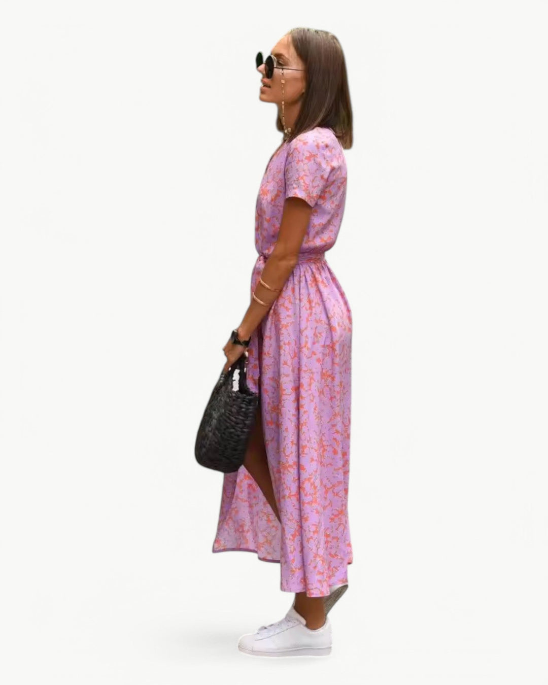 Desiree | V-Neck Patterned Summer Dress