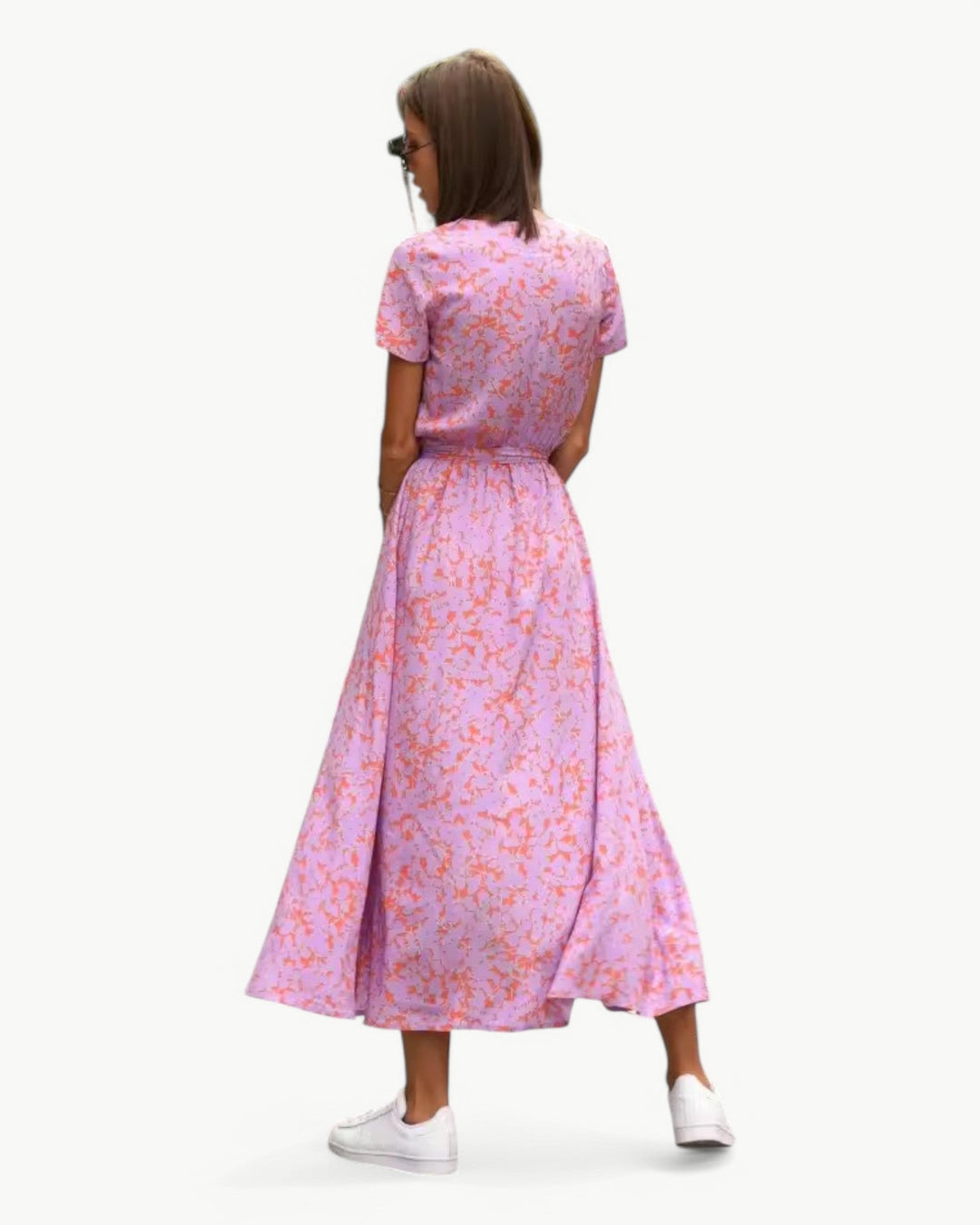 Desiree | V-Neck Patterned Summer Dress