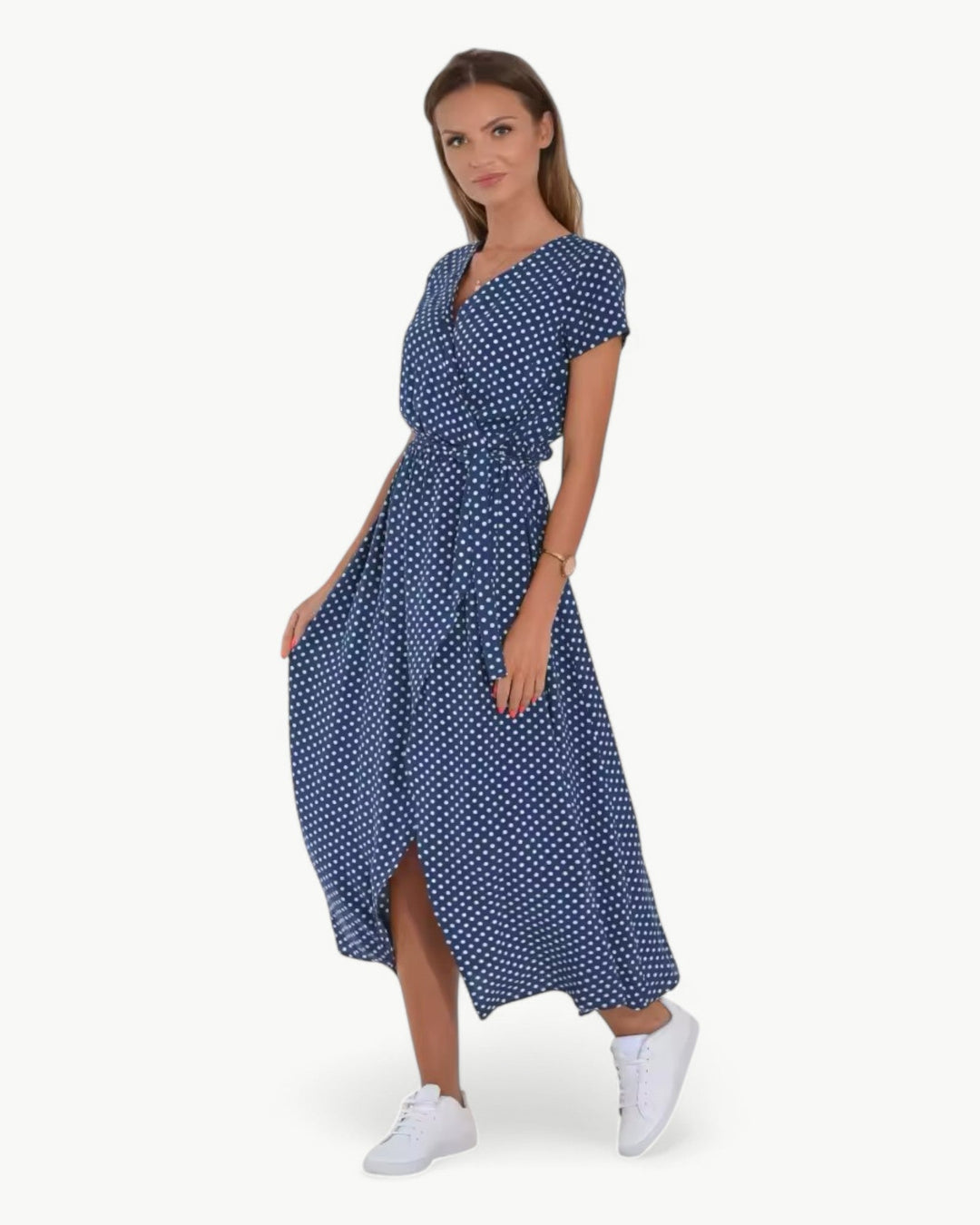 Desiree | V-Neck Patterned Summer Dress