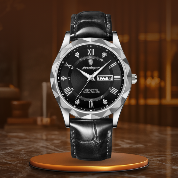 Luxurious Leather Band Quartz Watch