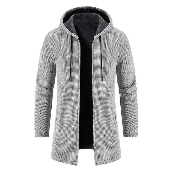 Moris - Mid-Length Fleece Jacket with Hood