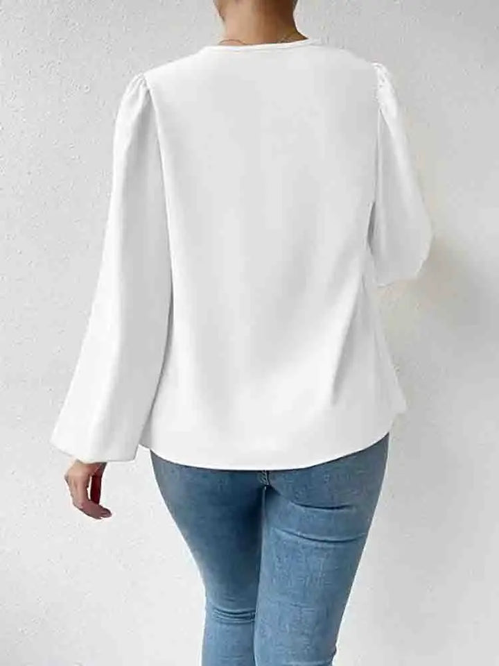 Madlaina – oversized chiffon top with long sleeves