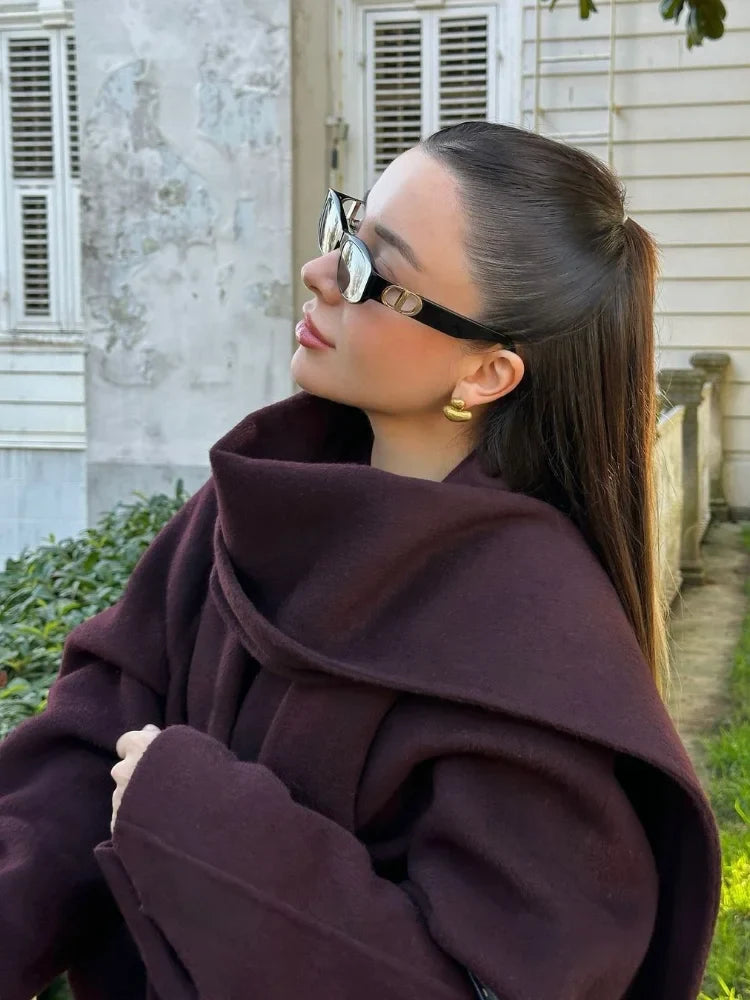 Michella - Long Trendy Cape Coat