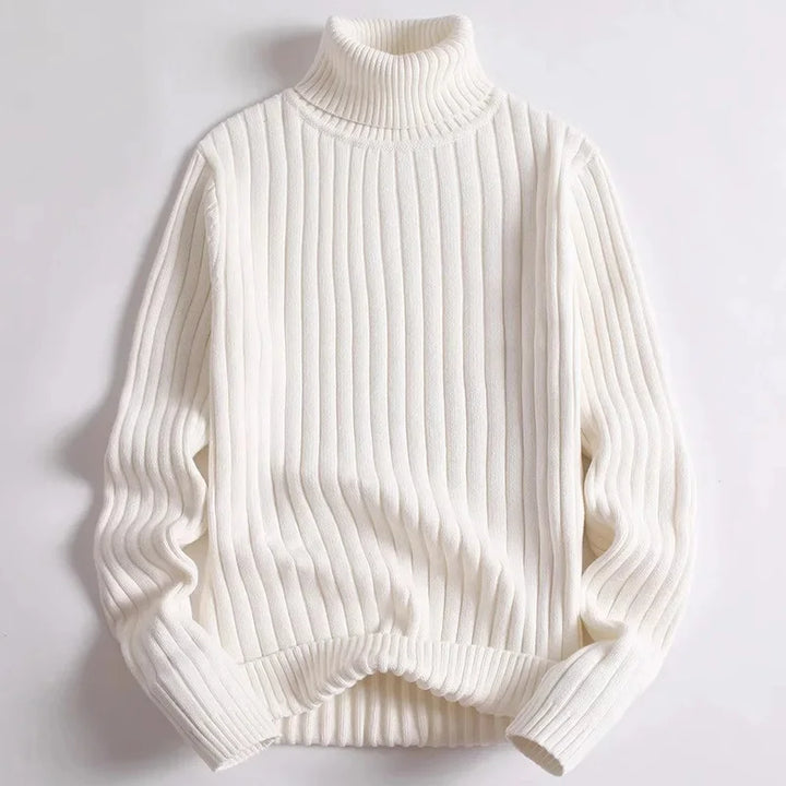 Andreas - Ribbed Knit Sweater with Turtleneck