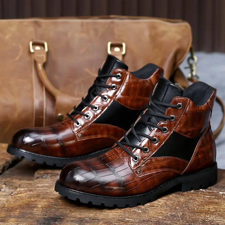 Robert | Crocodile Leather Boots